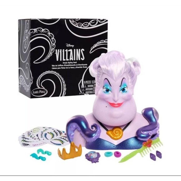 Disney Villains Fierce 'N Fun Ursula 10" Styling Head, 16 pcs, Pretend Play - Picture 2 of 5